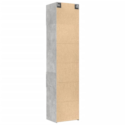 Hochschrank Schmal Betongrau 50x42,5x225 cm Holzwerkstoff