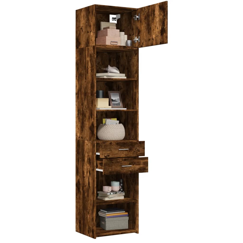 Hochschrank Schmal Räuchereiche 50x42,5x225 cm Holzwerkstoff