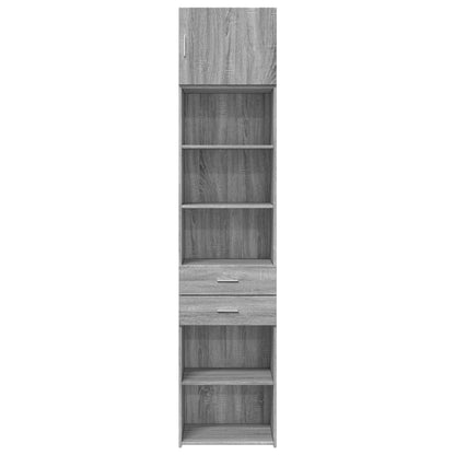 Hochschrank Schmal Grau Sonoma 50x42,5x225 cm Holzwerkstoff