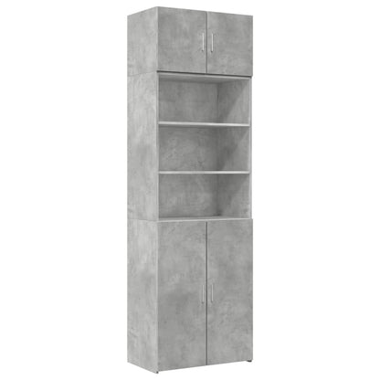 Hochschrank Betongrau 70x42,5x225 cm Holzwerkstoff