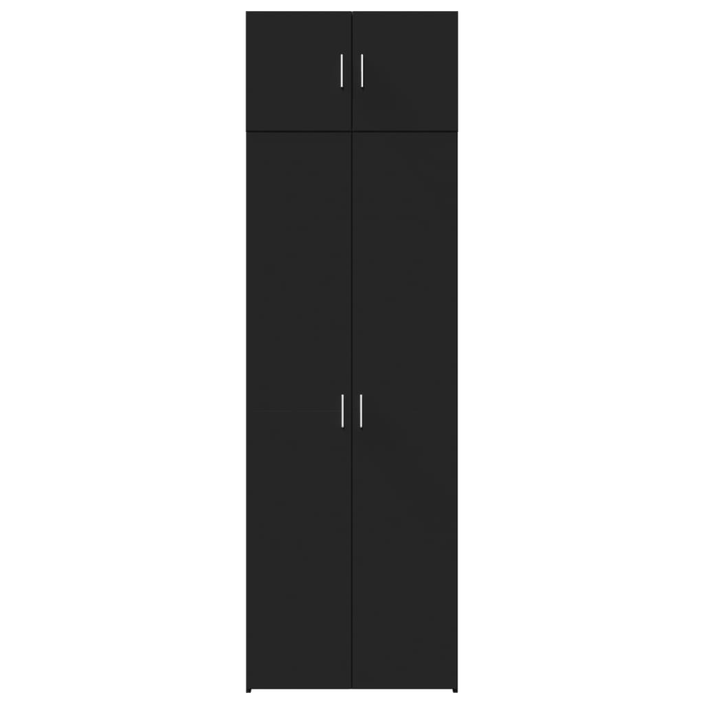 Hochschrank Schwarz 70x42,5x225 cm Holzwerkstoff