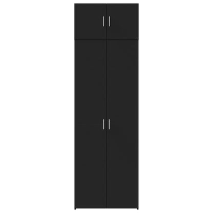 Hochschrank Schwarz 70x42,5x225 cm Holzwerkstoff