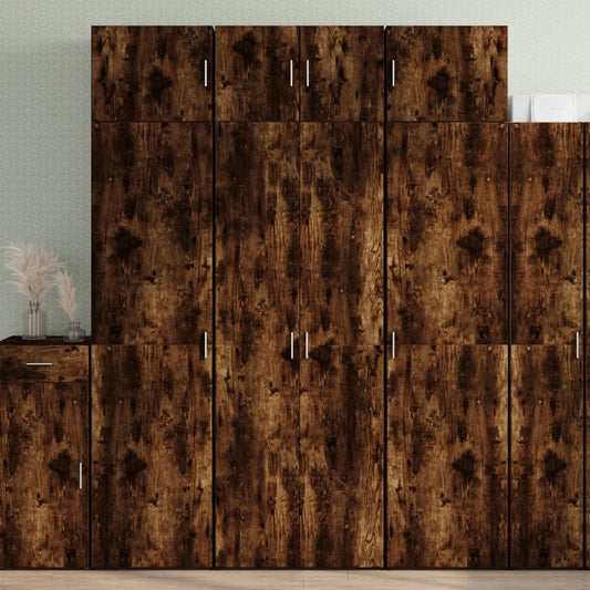 Hochschrank Räuchereiche 70x42,5x225 cm Holzwerkstoff