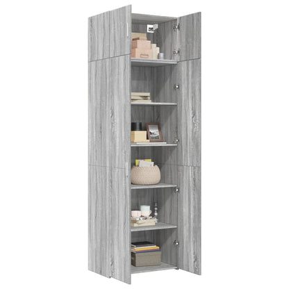 Hochschrank Grau Sonoma 70x42,5x225 cm Holzwerkstoff