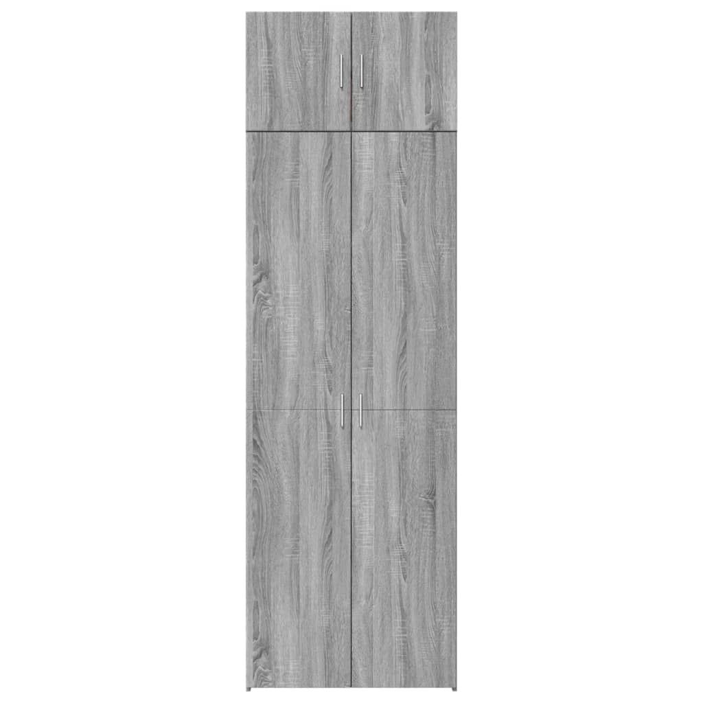 Hochschrank Grau Sonoma 70x42,5x225 cm Holzwerkstoff