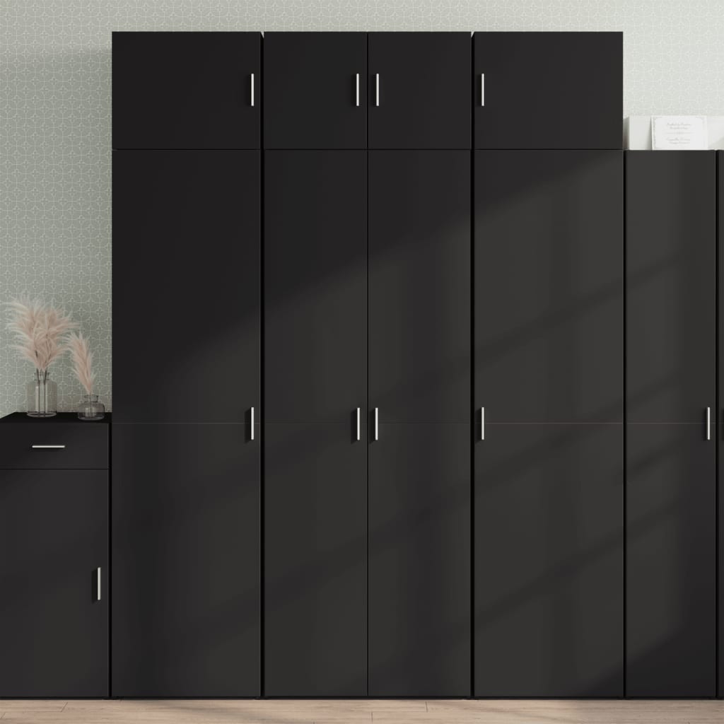 Hochschrank Schwarz 70x42,5x225 cm Holzwerkstoff