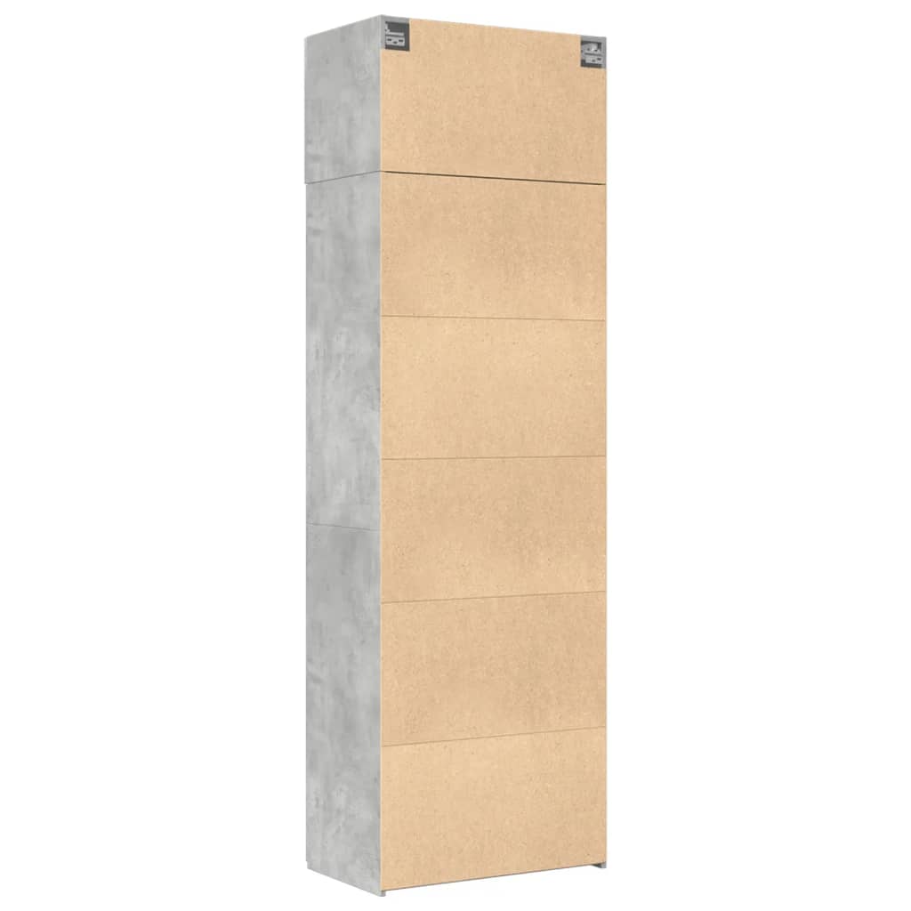 Hochschrank Betongrau 70x42,5x225 cm Holzwerkstoff