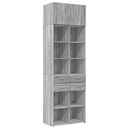 Hochschrank Grau Sonoma 70x42,5x225 cm Holzwerkstoff