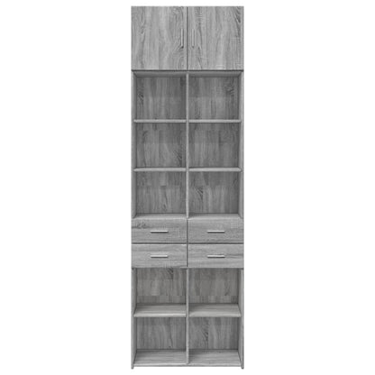 Hochschrank Grau Sonoma 70x42,5x225 cm Holzwerkstoff