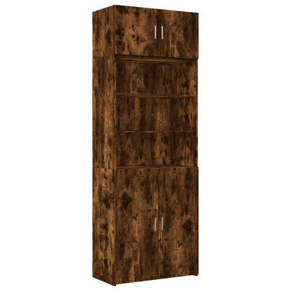 Hochschrank Räuchereiche 80x42,5x225 cm Holzwerkstoff