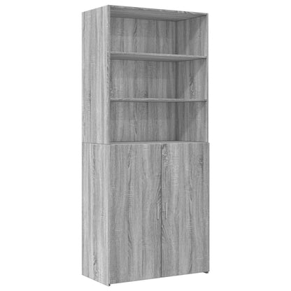 Hochschrank Grau Sonoma 80x42,5x225 cm Holzwerkstoff