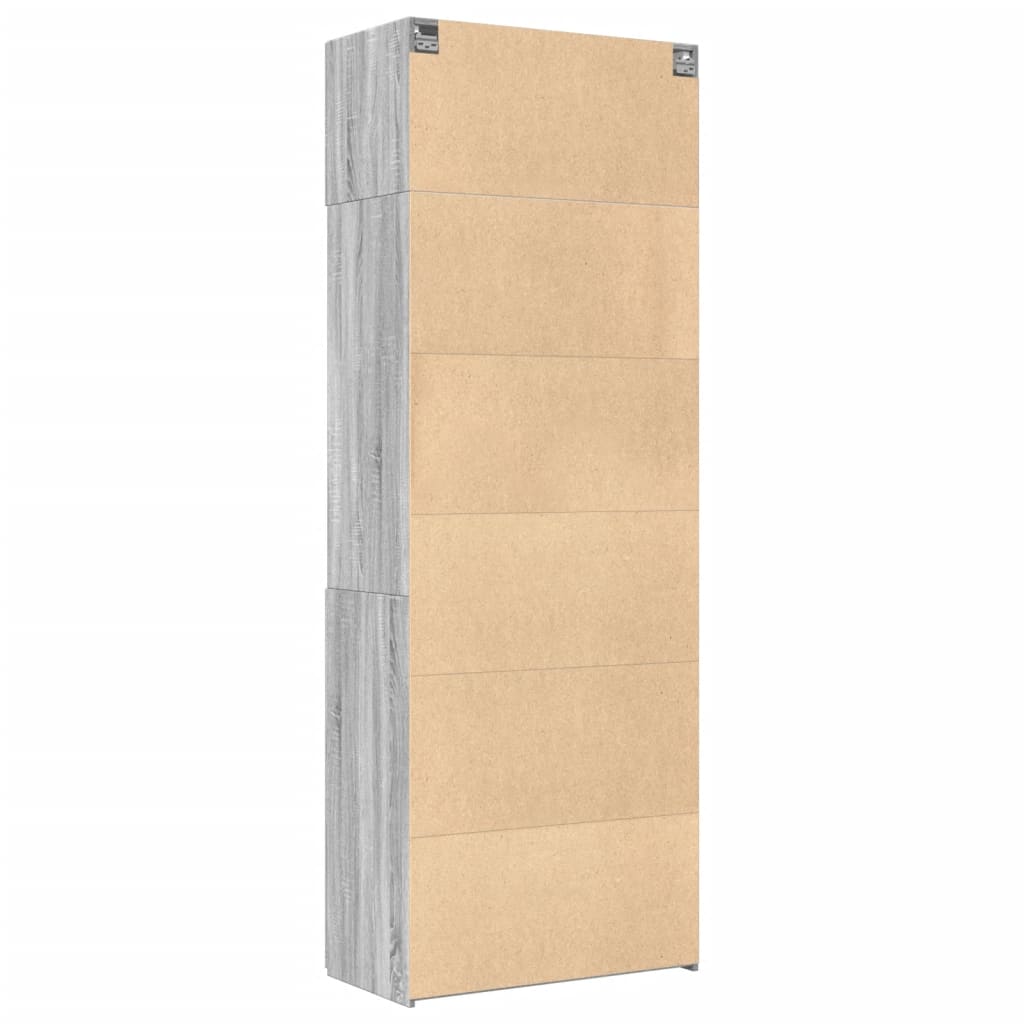 Hochschrank Grau Sonoma 80x42,5x225 cm Holzwerkstoff