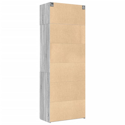 Hochschrank Grau Sonoma 80x42,5x225 cm Holzwerkstoff