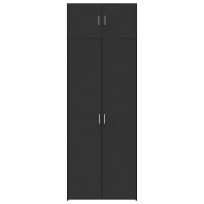 Hochschrank Schwarz 80x42,5x225 cm Holzwerkstoff