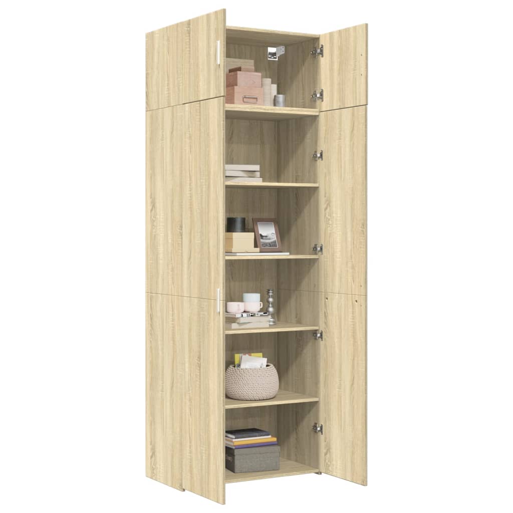 Hochschrank Sonoma-Eiche 80x42,5x225 cm Holzwerkstoff