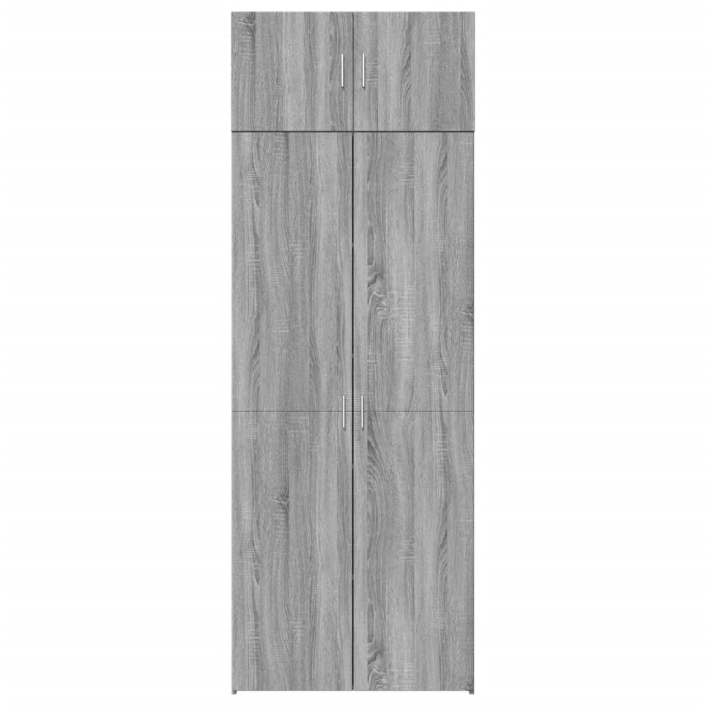 Hochschrank Grau Sonoma 80x42,5x225 cm Holzwerkstoff