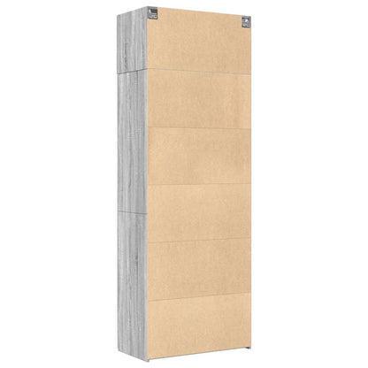 Hochschrank Grau Sonoma 80x42,5x225 cm Holzwerkstoff