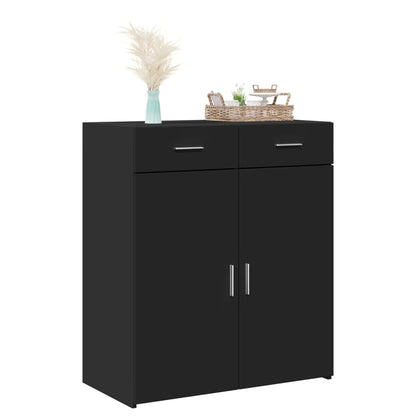 Sideboard Schwarz 80x42,5x93 cm Holzwerkstoff