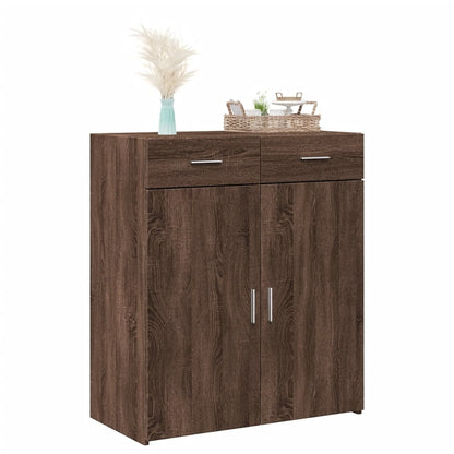 Sideboard Braun Eichen-Optik 80x42,5x93 cm Holzwerkstoff