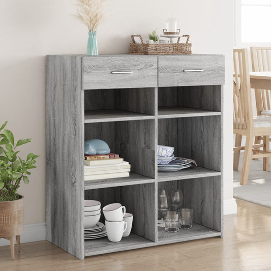 Sideboard Grau Sonoma 80x42,5x93 cm Holzwerkstoff