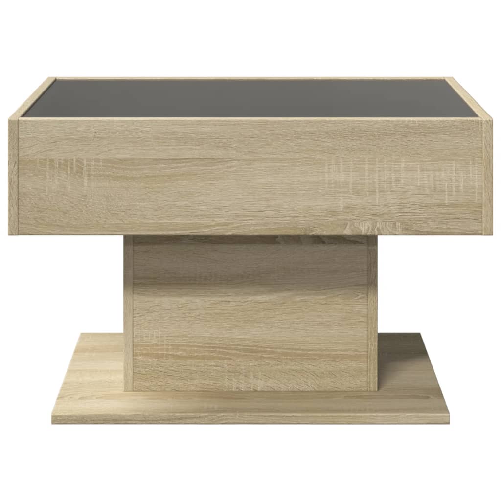 LED-Couchtisch Sonoma Eiche 70x50x45 cm Holzwerkstoff