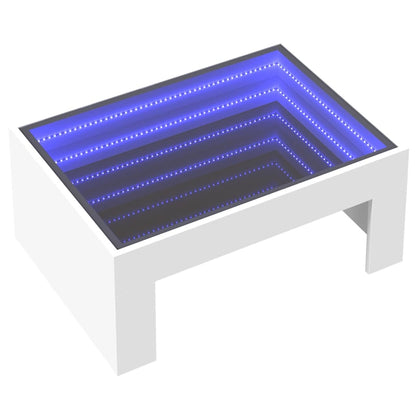 Couchtisch mit Infinity-LED Weiß 70x50x30 cm