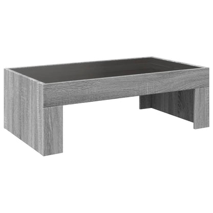 Couchtisch mit Infinity-LED Grau Sonoma 90x50x30 cm