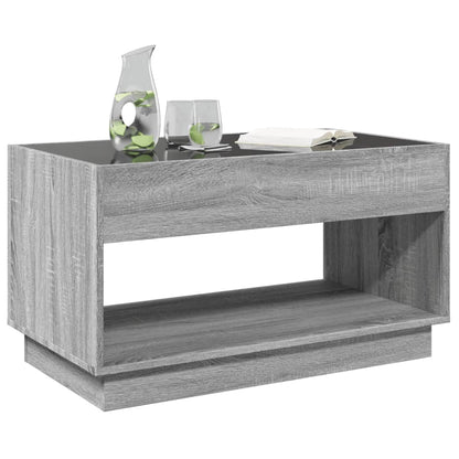 Couchtisch mit Infinity-LED Grau Sonoma 90x50x50 cm