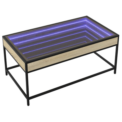 Couchtisch mit Infinity-LED Sonoma-Eiche 90x50x41 cm