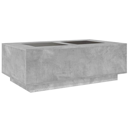 Couchtisch mit Infinity-LED Betongrau 116x69x40 cm