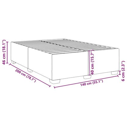 Bettgestell ohne Matratze Dunkelgrau 140x200 cm Stoff