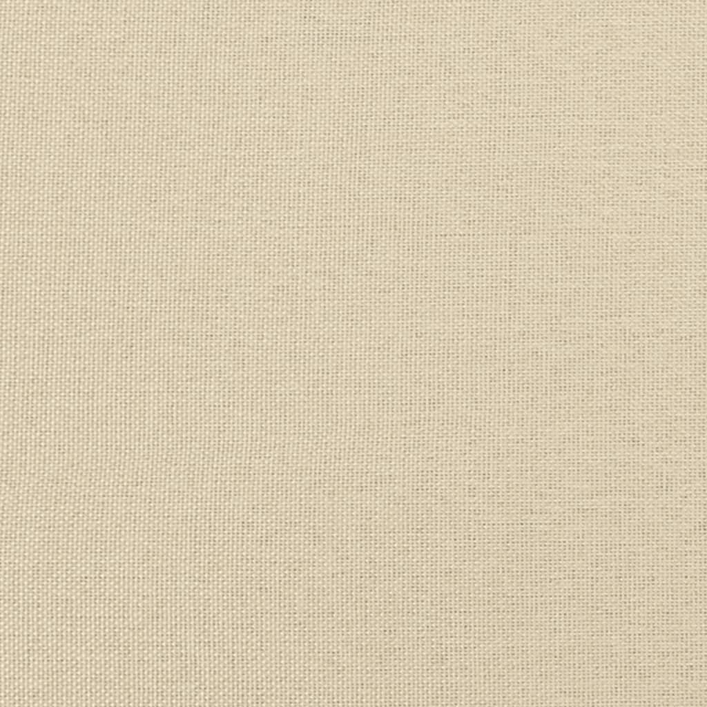 Bettgestell ohne Matratze Creme 200x200 cm Stoff