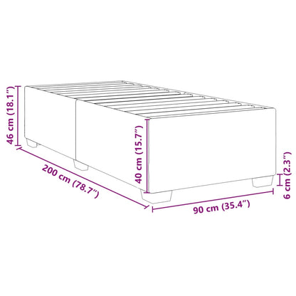 Bettgestell Schwarz 90x200 cm Kunstleder