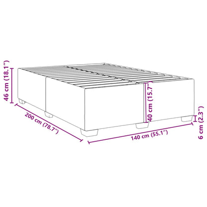 Bettgestell Cappuccino-Braun 140x200 cm Kunstleder