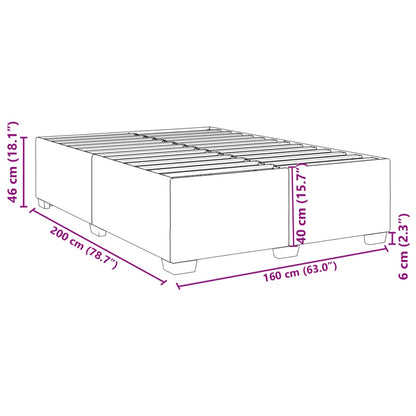 Bettgestell Schwarz 160x200 cm Kunstleder