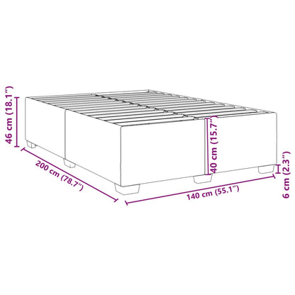 Bettgestell ohne Matratze Dunkelgrün 140x200 cm Samt