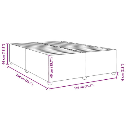 Bettgestell ohne Matratze Hellgrau 140x200 cm Stoff