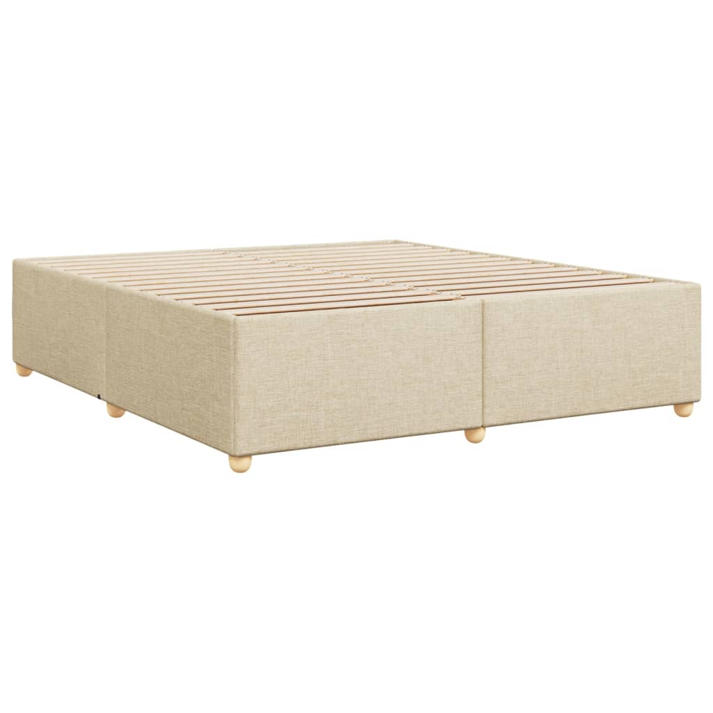 Bettgestell ohne Matratze Creme 180x200 cm Stoff