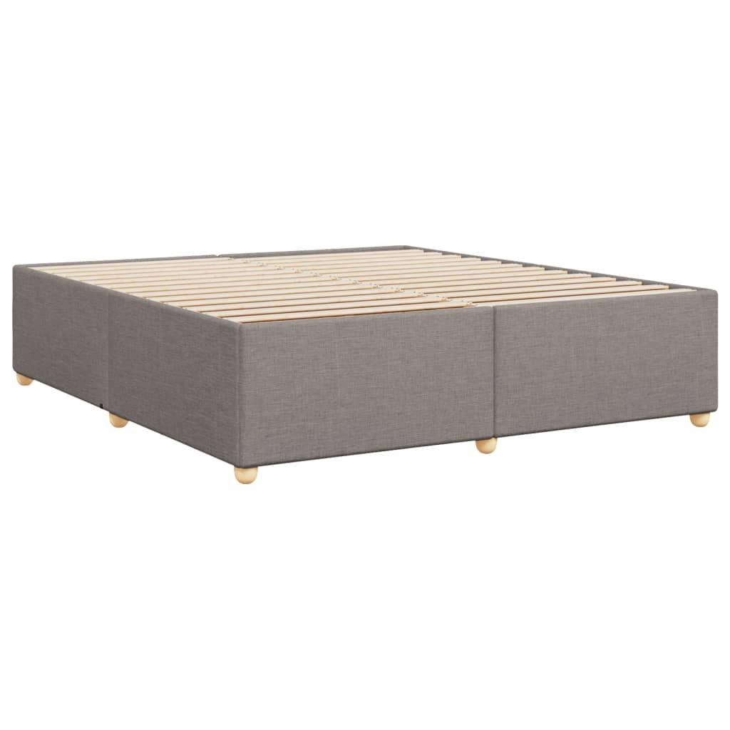 Bettgestell ohne Matratze Taupe 200x200 cm Stoff