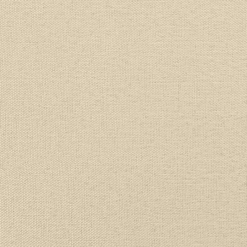 Bettgestell ohne Matratze Creme 200x200 cm Stoff