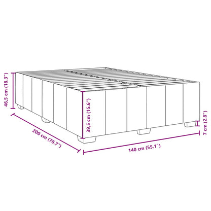 Bettgestell ohne Matratze Hellgrau 140x200 cm Stoff