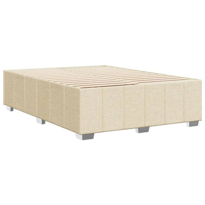 Bettgestell ohne Matratze Creme 160x200 cm Stoff