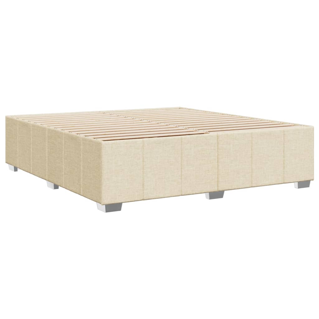 Bettgestell ohne Matratze Creme 180x200 cm Stoff