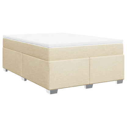 Boxspringbett mit Matratze Creme 140x200 cm Stoff