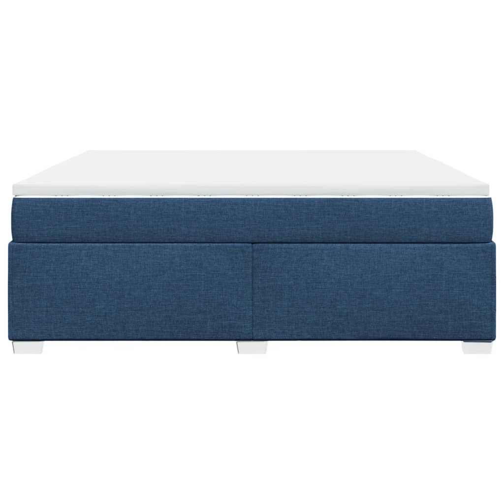 Boxspringbett mit Matratze Blau 180x200 cm Stoff