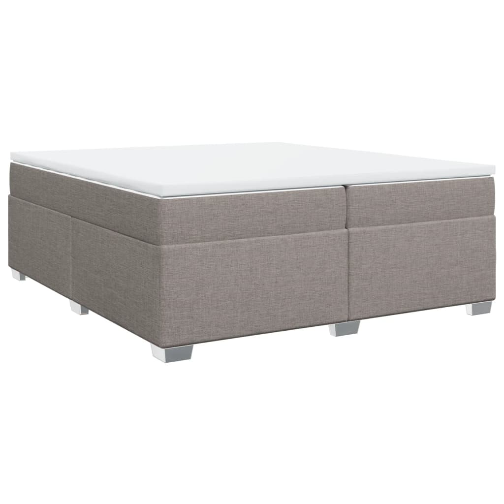 Boxspringbett mit Matratze Taupe 200x200 cm Stoff