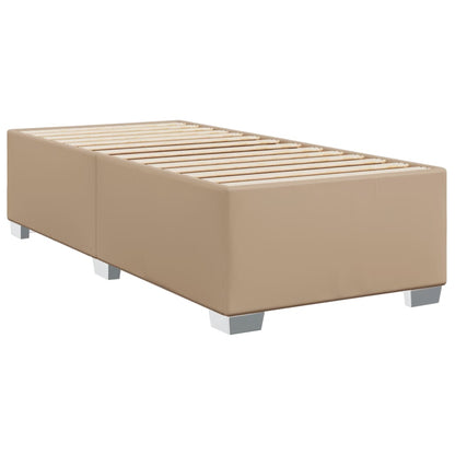 Boxspringbett mit Matratze Cappuccino-Braun 90x200cm Kunstleder