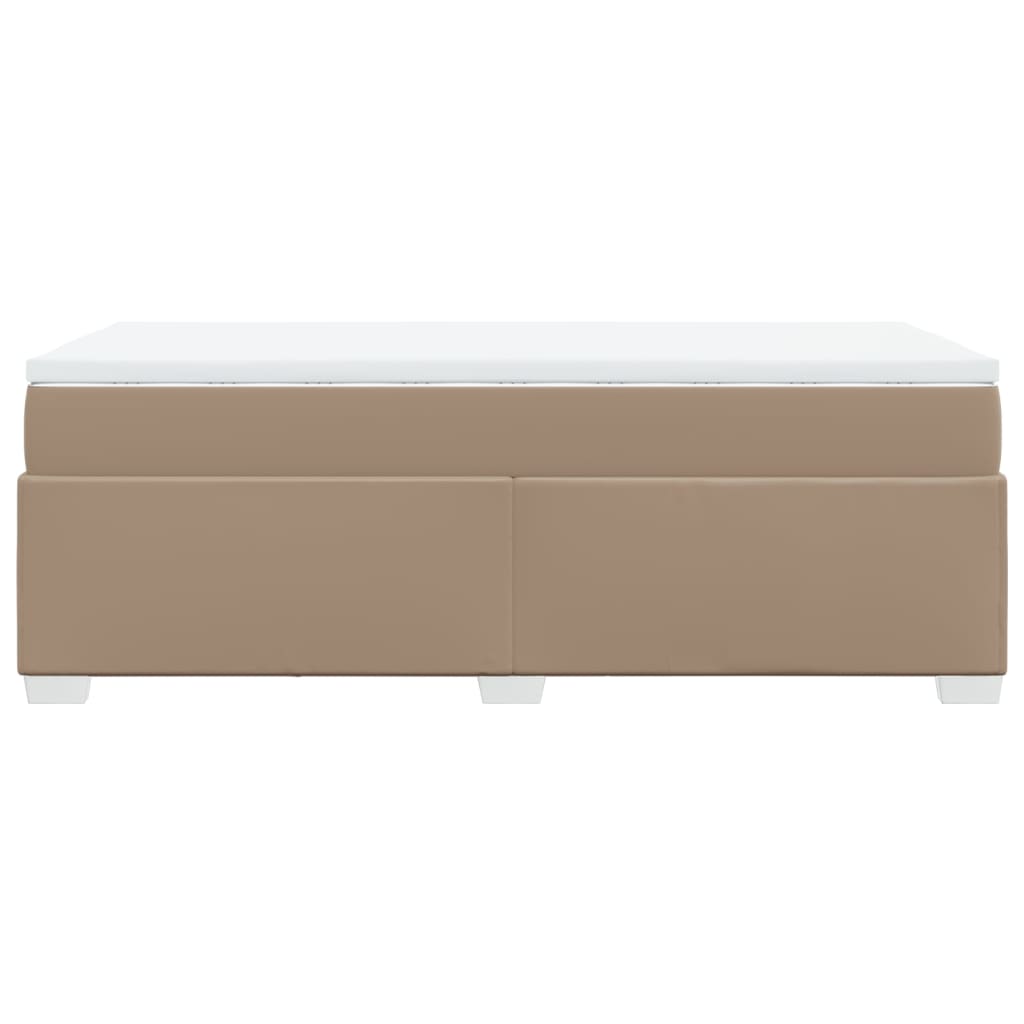 Boxspringbett mit Matratze Cappuccino-Braun 90x200cm Kunstleder