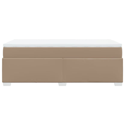 Boxspringbett mit Matratze Cappuccino-Braun 90x200cm Kunstleder