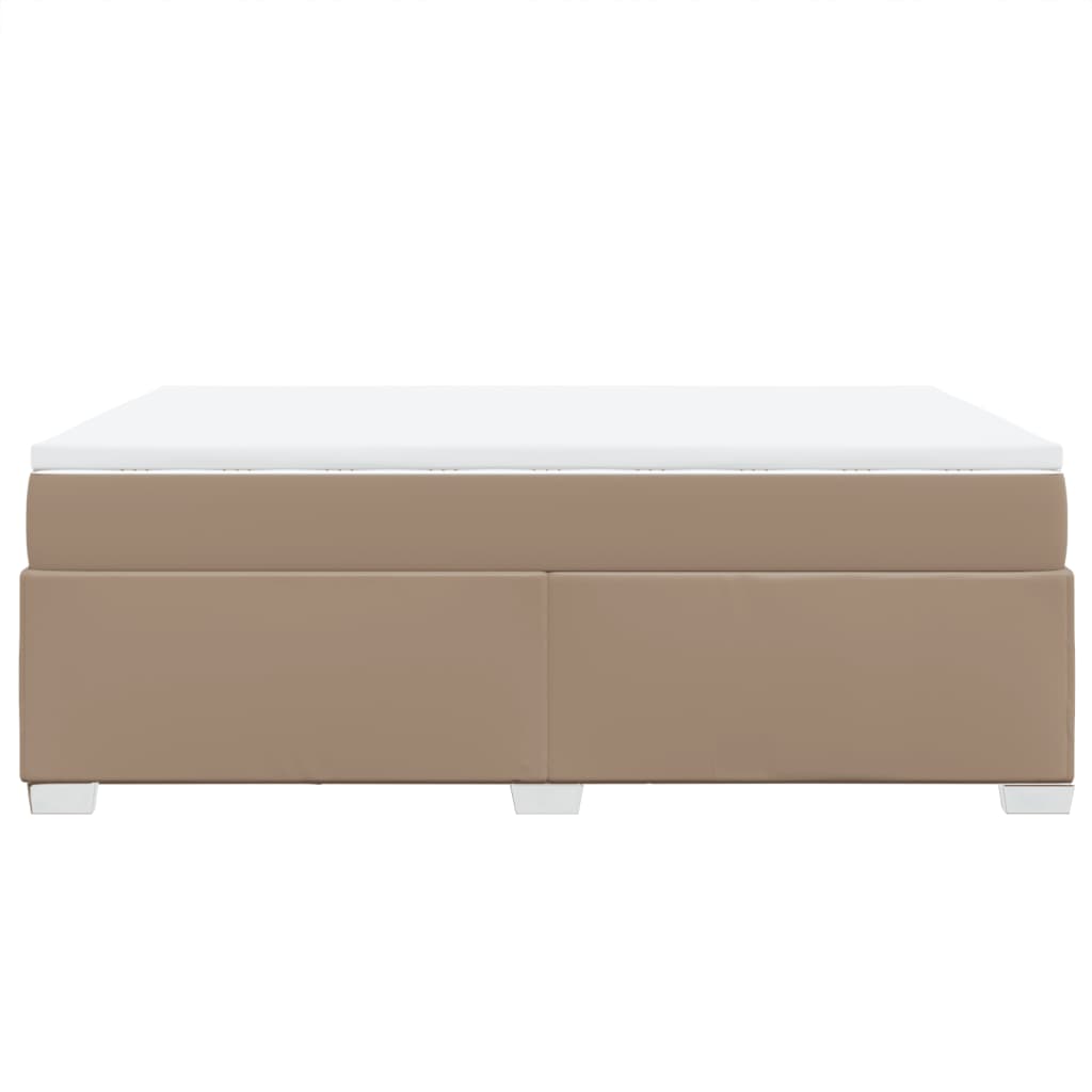 Boxspringbett Matratze Cappuccino-Braun 140x200cm Kunstleder